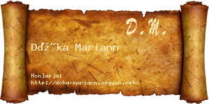 Dóka Mariann névjegykártya