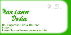 mariann doka business card